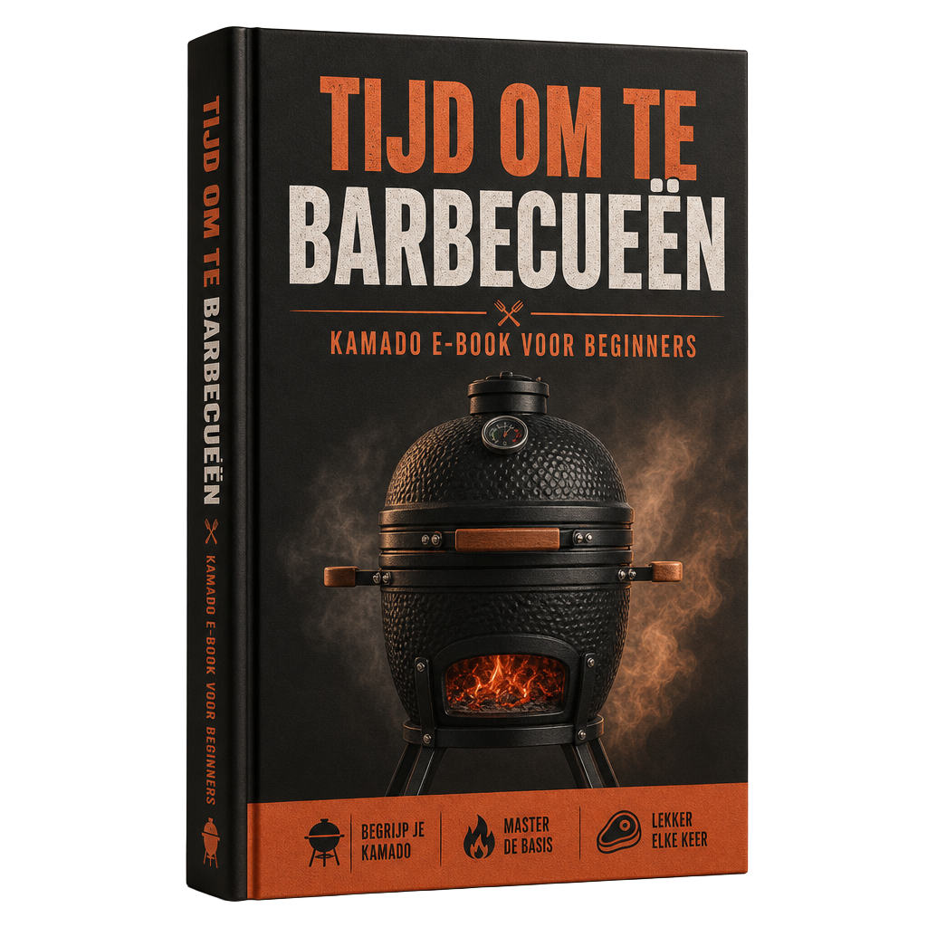 Mockup van het Kamado E-book voor Beginners